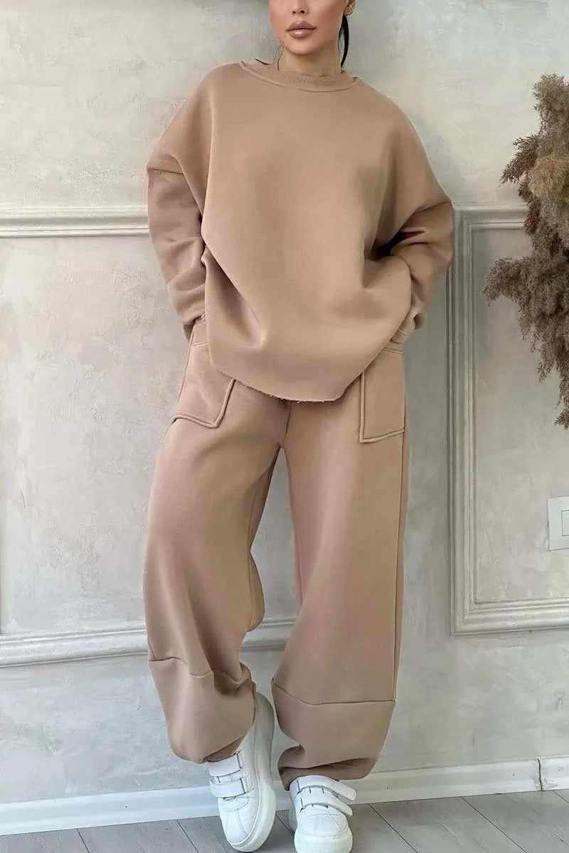 Long-sleeved Sweater Trousers Suit