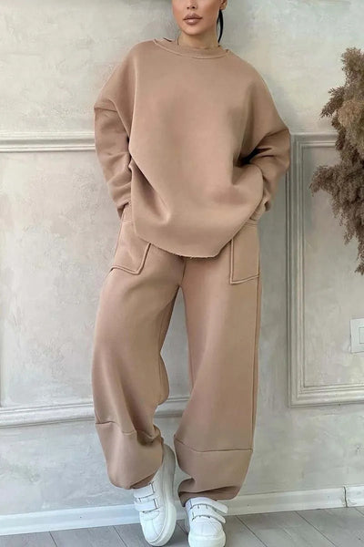 Long-sleeved Sweater Trousers Suit