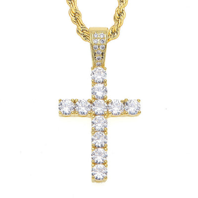 Zircon Plated True Gold Pendant Necklace