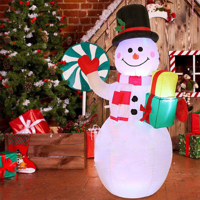 Christmas LED Lights Glowing Santa Snowman