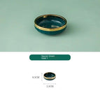 Green Gold Plating Sauce Dish