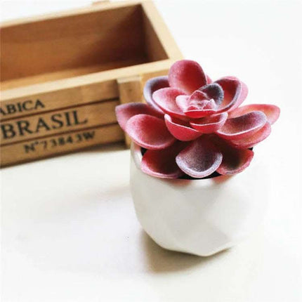 Artificial Succulent Bonsai Creative Ornaments for Home Table Garden Decoration Artificial Plants with Pot Fendax 0