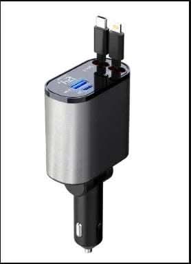 Metal Car Charger 100W Super Fast Charging Car Cigarette Lighter USB And TYPE-C Adapter Fendax 0