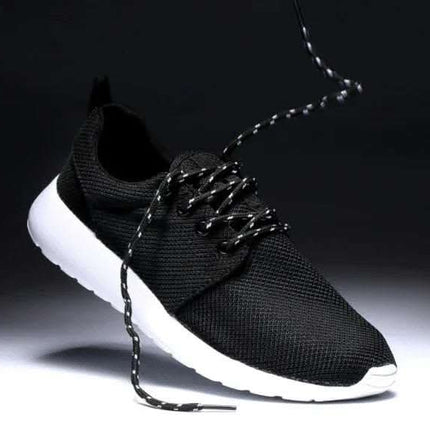 Men's Running Shoes Black White Design Light Weight Breathable Mesh Sneakers Jogging Shoes Fendax 0