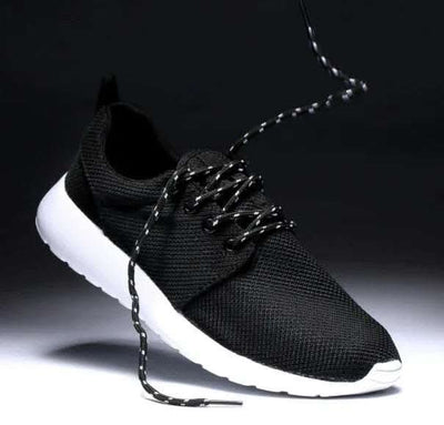 Men's Running Shoes Black White Design Light Weight Breathable Mesh Sneakers Jogging Shoes Fendax 0