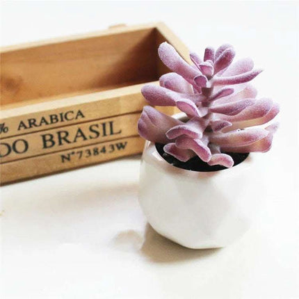 Artificial Succulent Bonsai Creative Ornaments for Home Table Garden Decoration Artificial Plants with Pot Fendax 0