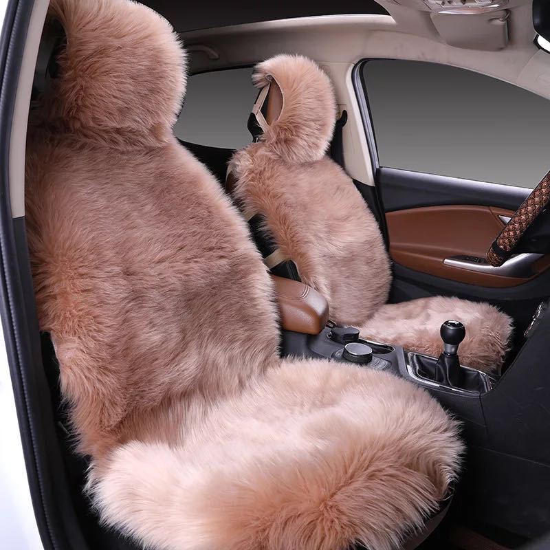 Car Seat Cover Plush Cushion Three-pieces