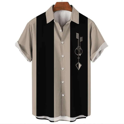 Men's Hawaiian Shirt Casual Button Short Sleeve Fendax 0