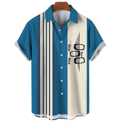 Men's Hawaiian Shirt Casual Button Short Sleeve Fendax 0