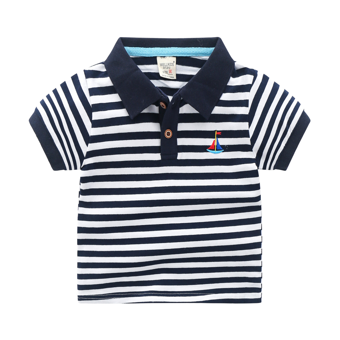 Children's Short-sleeved Lapel T-shirt