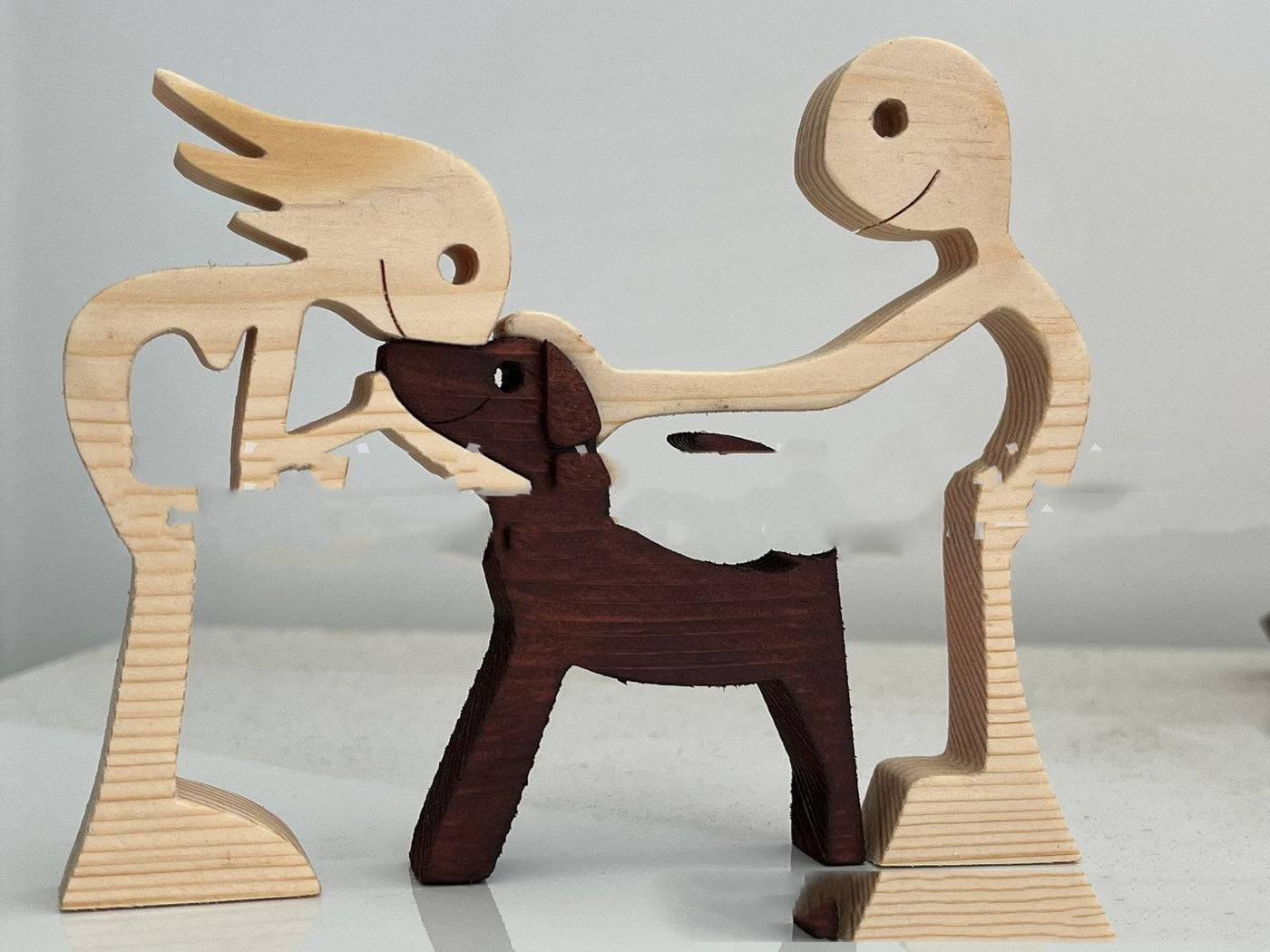 DIY Figurine Wood Dog Ornament