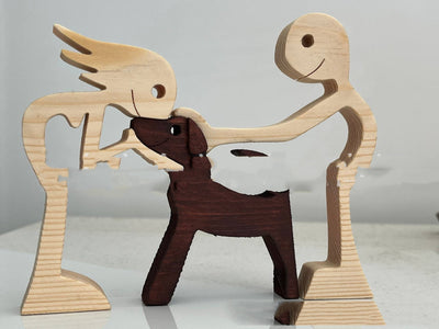DIY Figurine Wood Dog Ornament