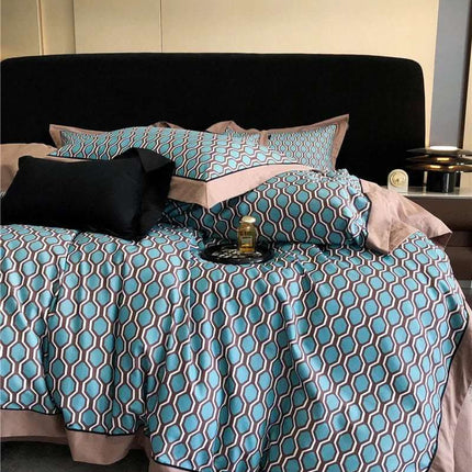 Long-staple Cotton Printed Four-piece Bedding Set Cotton Bedding Fendax 0