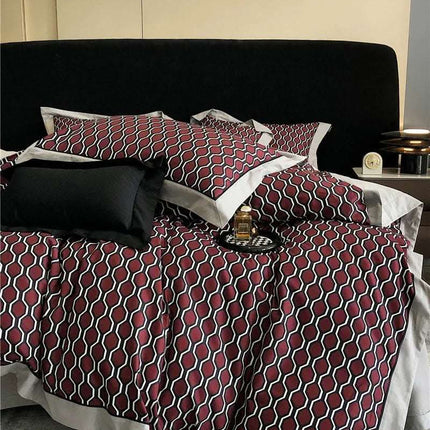 Long-staple Cotton Printed Four-piece Bedding Set Cotton Bedding Fendax 0