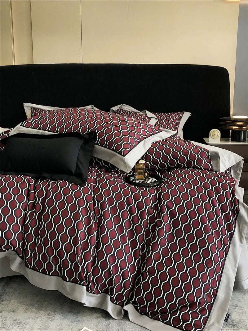 Long-staple Cotton Printed Four-piece Bedding Set Cotton Bedding Fendax 0