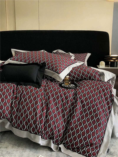 Long-staple Cotton Printed Four-piece Bedding Set Cotton Bedding Fendax 0