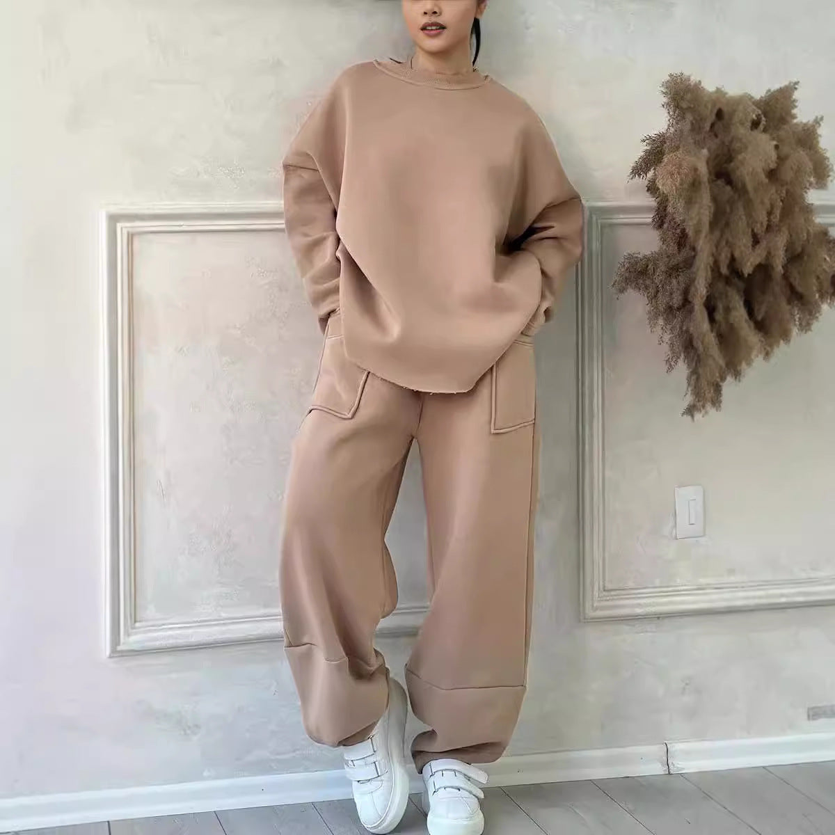 Long-sleeved Sweater Trousers Suit