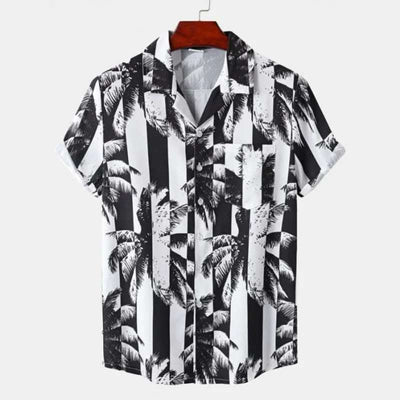 Men's Short-sleeved Shirt Stylish Beach Style Printed Shirt Fendax 0