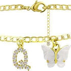 Gold white butterfly / Q
