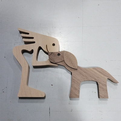 DIY Figurine Wood Dog Ornament