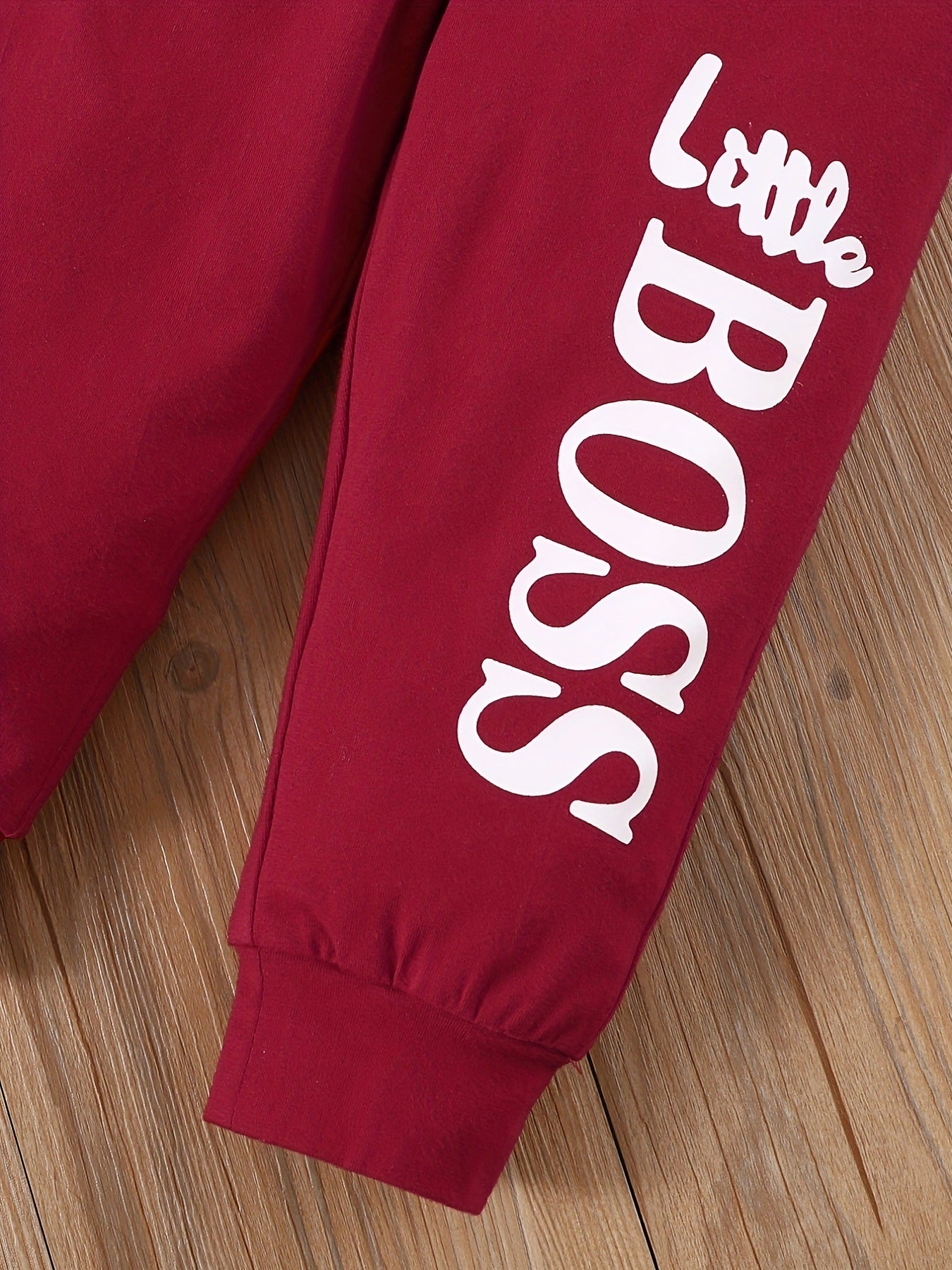 Letter Print Long Sleeve Boy Set