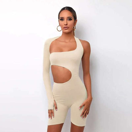 Women Tight Fitness Yoga Suits Off Shoulder Tops And Shorts Tops 2pcs Set Fendax 0