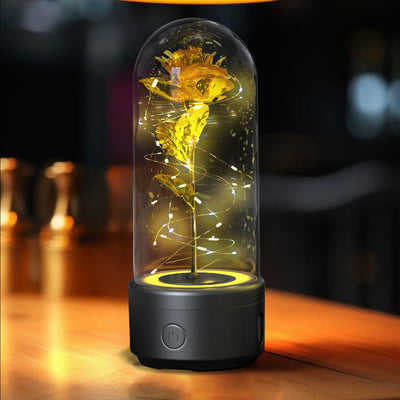 Creative 2 In 1 Rose Flowers LED Light And Bluetooth