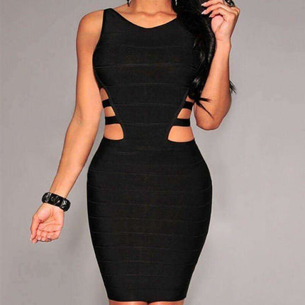 New Bandage Dresses For Women Black Sexy Sleeveless Ladies Fendax 0