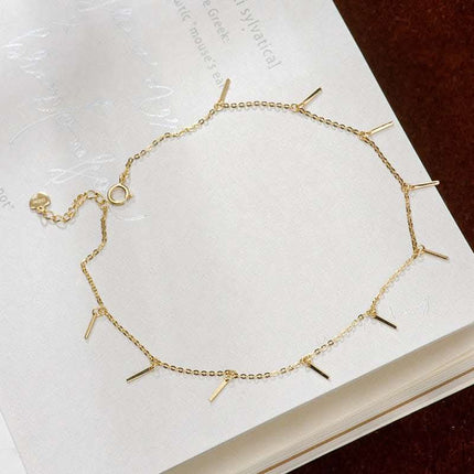 Simple And Colorless Small Strip Colored Gold Feet Chain Fendax 0