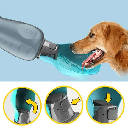 800ml Dogs Water Bottle Portable High Capacity Leakproof Pet Foldable Drinking Bowl Golden Retriever Outdoor Walking Supplies Pet Products Fendax 0