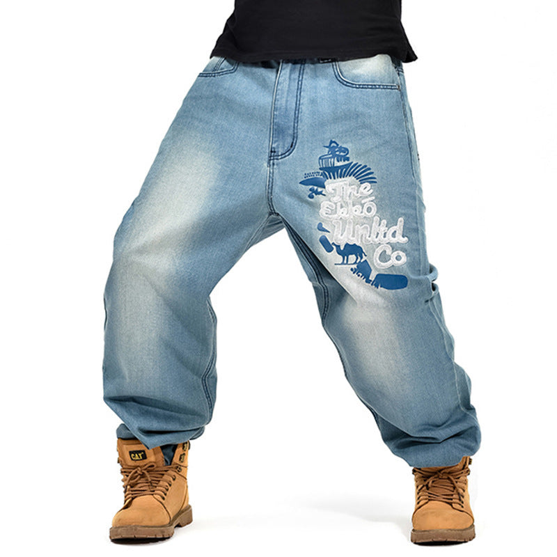 Hip-hop Style Denim Casual Jeans