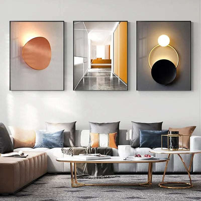 Modern Living Room Decorative Northern Europe Light Luxury Abstract Hanging Painting Fendax 0