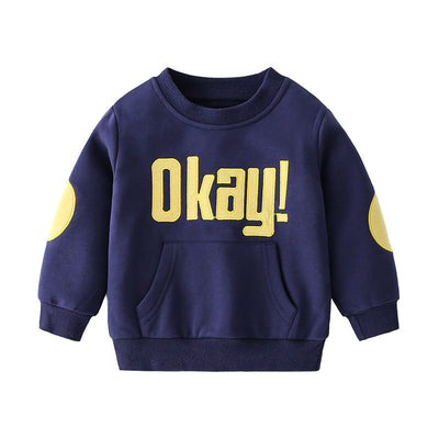 Trendy Boys Round Neck Long Sleeve Sweatshirt