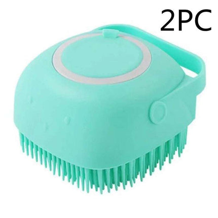 Silicone Dog Bath Massage Gloves Brush Pet Cat Bathroom Cleaning Tool Comb Brush For Dog Can Pour Shampoo Dog Grooming Supplies Fendax 0