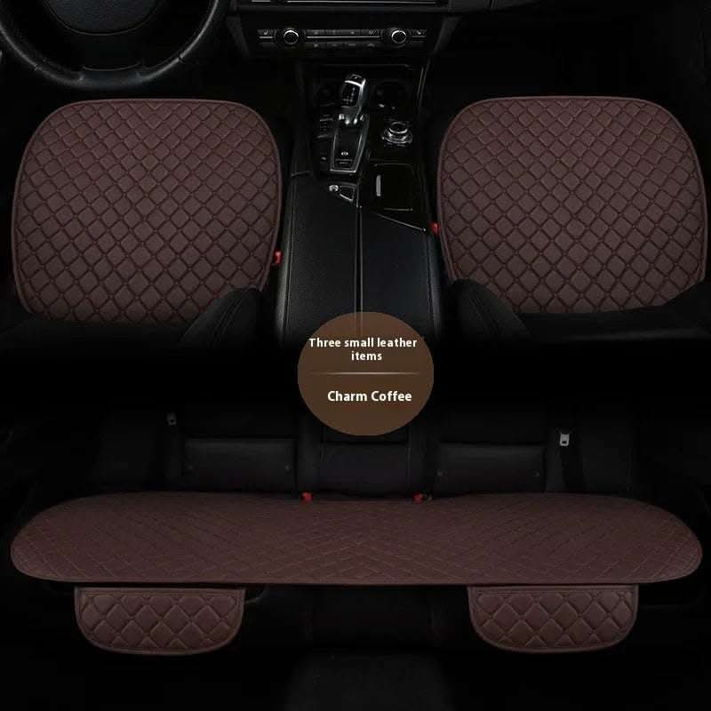 Car Seat Cushion Leather Single Non-slip Non-backrest Three-piece Set Car Mats Factory Delivery Fendax 0