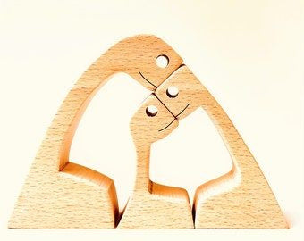 DIY Figurine Wood Dog Ornament