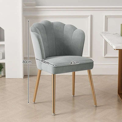 Light Luxury Dressing Stool Home Dining Chair Backrest Petals Fendax 0
