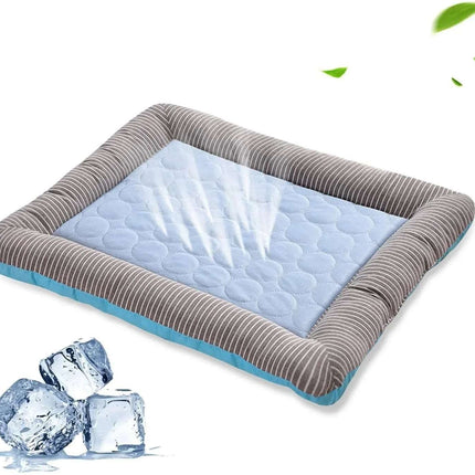 Pet Cooling Pad Bed For Dogs Cats Puppy Kitten Cool Mat Pet Blanket Ice Silk Material Soft For Summer Sleeping Blue Breathable Fendax 0