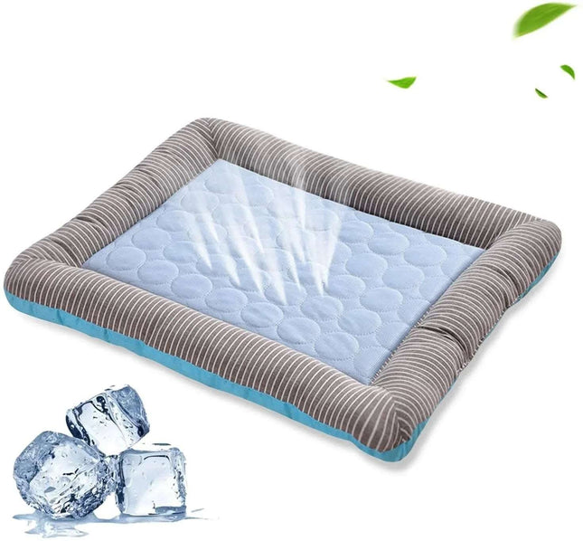 Pet Cooling Pad Bed For Dogs Cats Puppy Kitten Cool Mat Pet Blanket Ice Silk Material Soft For Summer Sleeping Blue Breathable Fendax 0