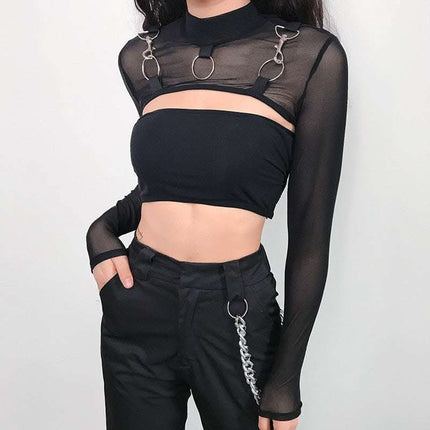 Black sexy mesh top Fendax 0