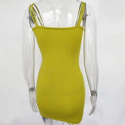 Articat Spaghetti Strap Sexy Backless Women Summer Dress Strapless Bodycon Bandage Party Dresses Vestidos Club Mini Dress Fendax 0