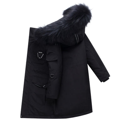Children's Thickening Fur Collar Coat