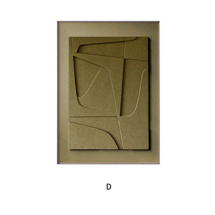 Three-dimensional Abstract Silent Style Geometric Morandi Hanging Painting Fendax 0