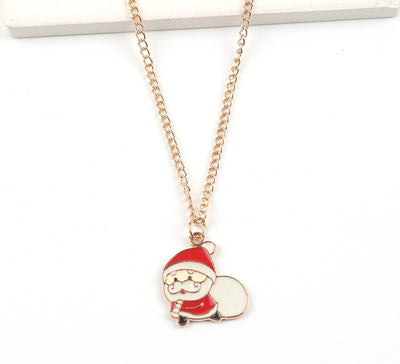 Christmas Necklace Cute Cartoon Santa Claus