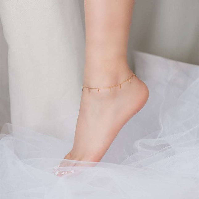 Simple And Colorless Small Strip Colored Gold Feet Chain Fendax 0