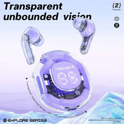 NEW T8 TWS Wireless Earphone Bluetooth 5.3 Headphones Sport Gaming Headsets Noise Reduction Earbuds Bass Touch Control Fendax 0