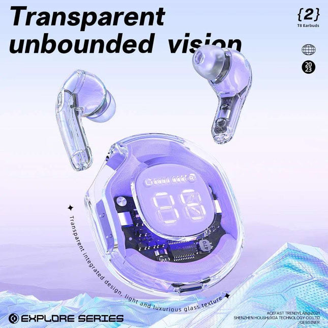 NEW T8 TWS Wireless Earphone Bluetooth 5.3 Headphones Sport Gaming Headsets Noise Reduction Earbuds Bass Touch Control Fendax 0