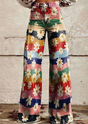 Thin Faux Denim Wide-leg Pants Fendax 0