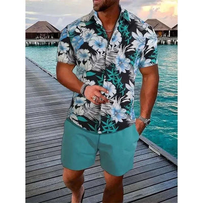 Beach Style Short Sleeve Shirt Men's Suit Fendax 0