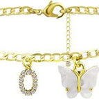 Gold white butterfly / O